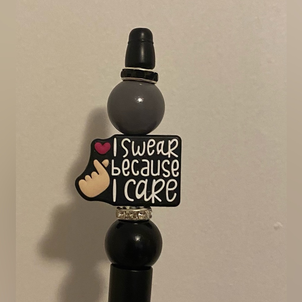 I Swear Because I Care Beaded Pen - Picture 2 of 5